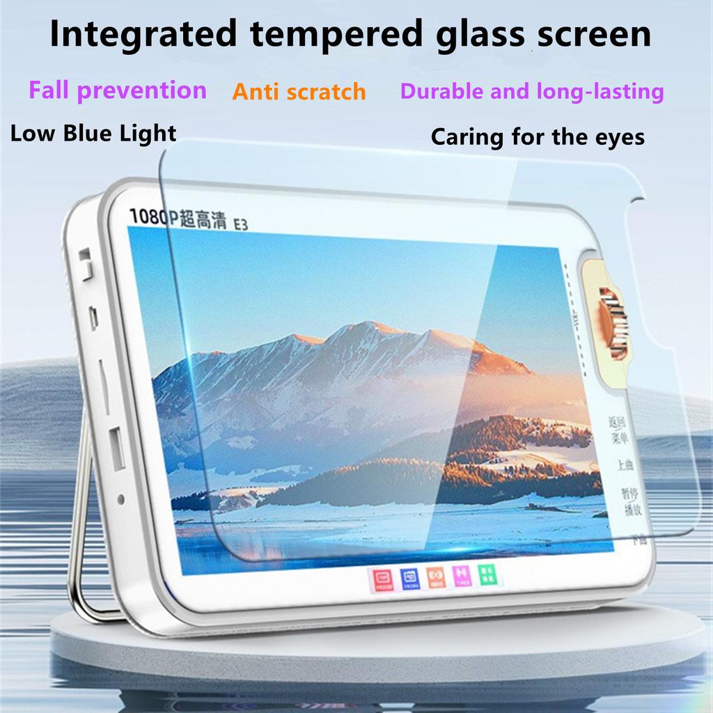 Portable Video Player MP4 Player FM Radio Photo Viewer Speaker TF Card USB Play E-book Speaker MP3 Audio 7 Inch HD 1080P Cinema Music USB