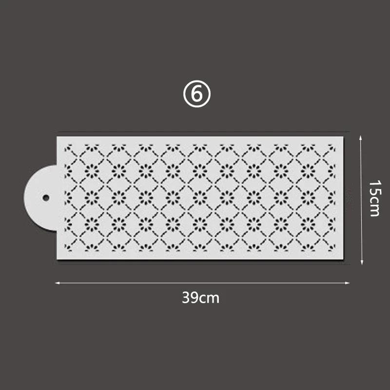 New Fondant Stencils Lace Flower Spike Pattern Style Cake Stamp Embossing Mold Wedding Cake Decoration Edge Template Baking Tool
