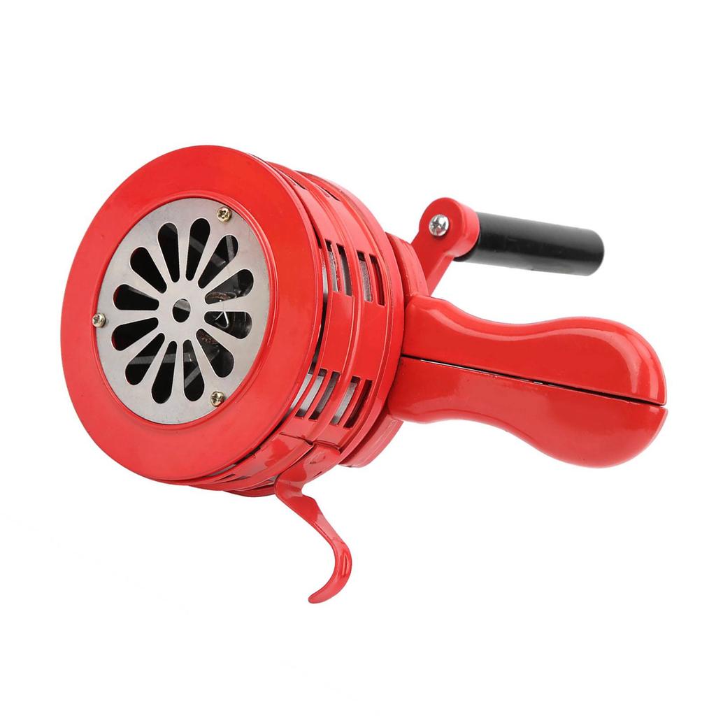 Hand Crank Siren Red Portable Manual Operated Alarm for Schools Troops Alarming 120DB