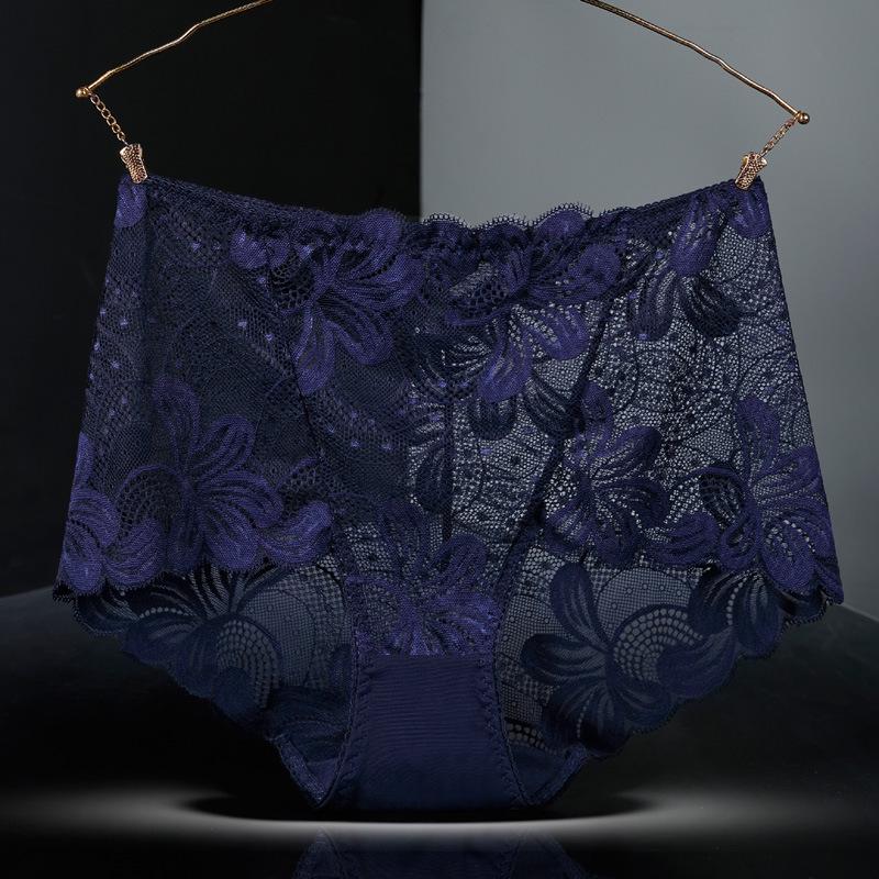 Majtki damskie bezszwowe z wysokim stanem i koronką plus size kontrolujące brzuch (90-300 funtów)