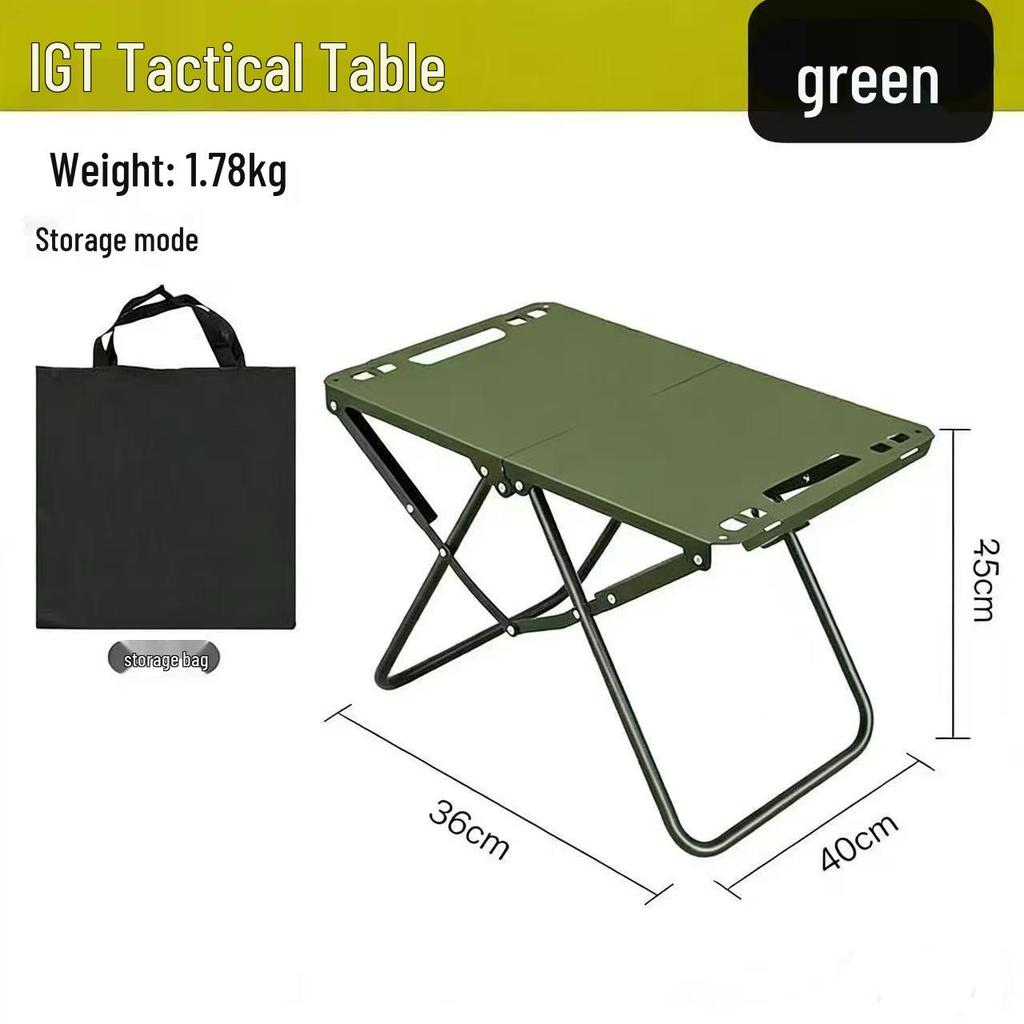 Tactical Folding Outdoor Table: Portable Multifunctional Camping, Picnic, and Tea Table