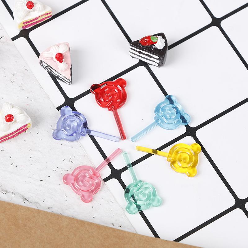 6Pcs/Set 1:12 Candy Lollipop Doll House Toys Children Gift Dollhouse Miniature