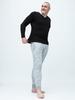 CLUB Sakazen Super Warm Stretch Long Sleeve Size 8L B&T Men's Heat-Relieving V-Neck Undershirt, Black,