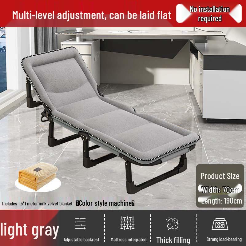 Folding Recliner Bed: Portable Nap Backrest for Single User