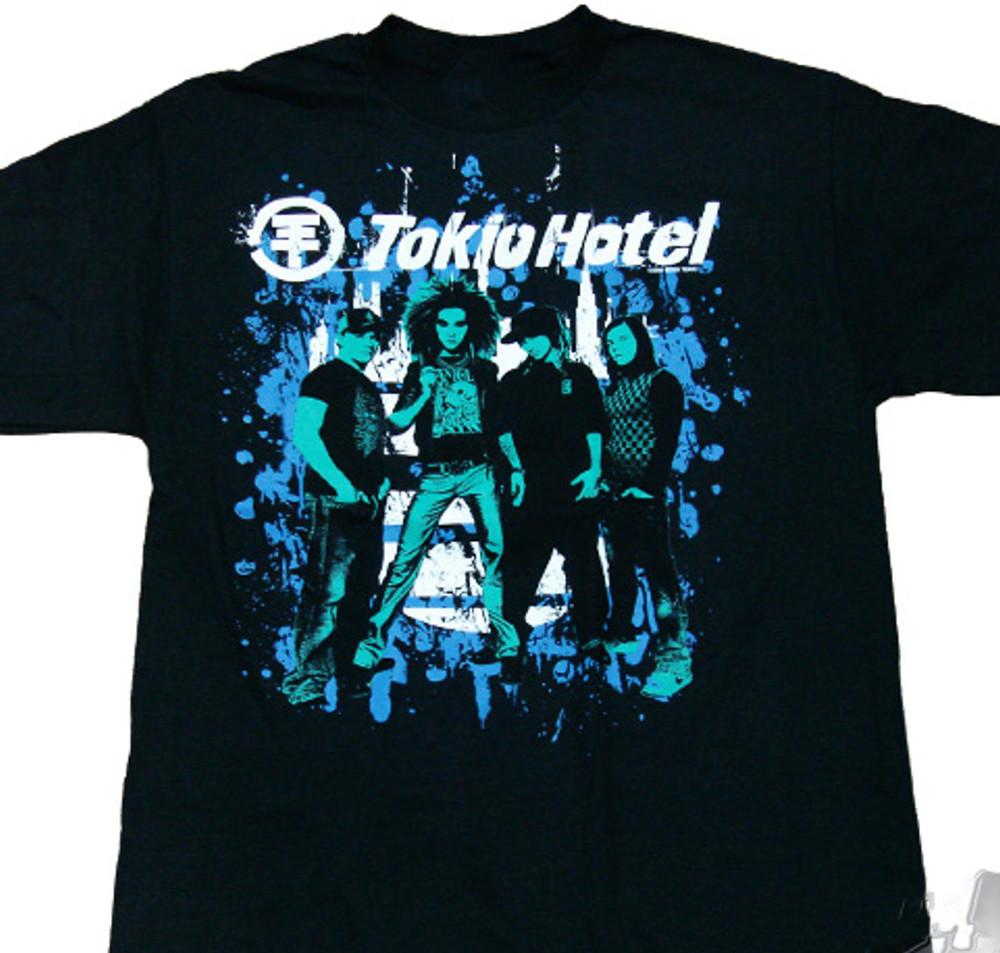 

РЕТРО Футболка Tokio Hotel Черная с коротким рукавом Все размеры от S до 5XL Унисекс Футболка XXXXL
