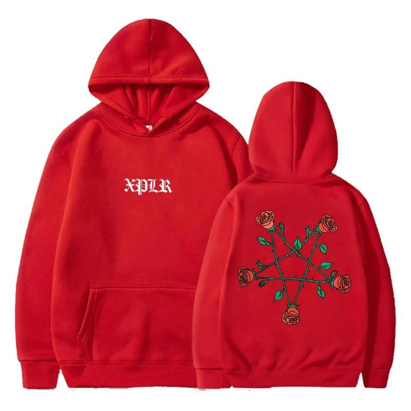 XPLR Sam And Colby Pentagram Roses Hoodie