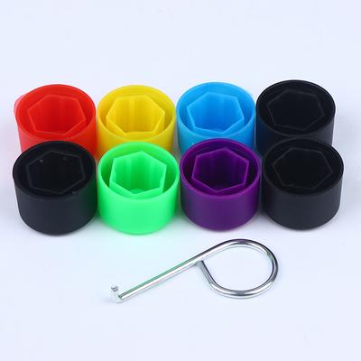 20 Pezzi Coprimozzi Universali per Ruote Auto 17mm Copri Dadi Ruota Universali Copridadi Ruota Copri Dadi Gomma Protezione Antipolvere Accessori Auto