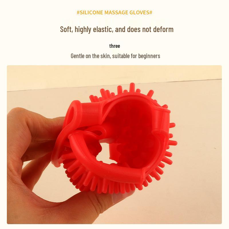 Silicone Meridian Massage Brush: Soft Universal Glove for Full-Body and Essential Oil Use