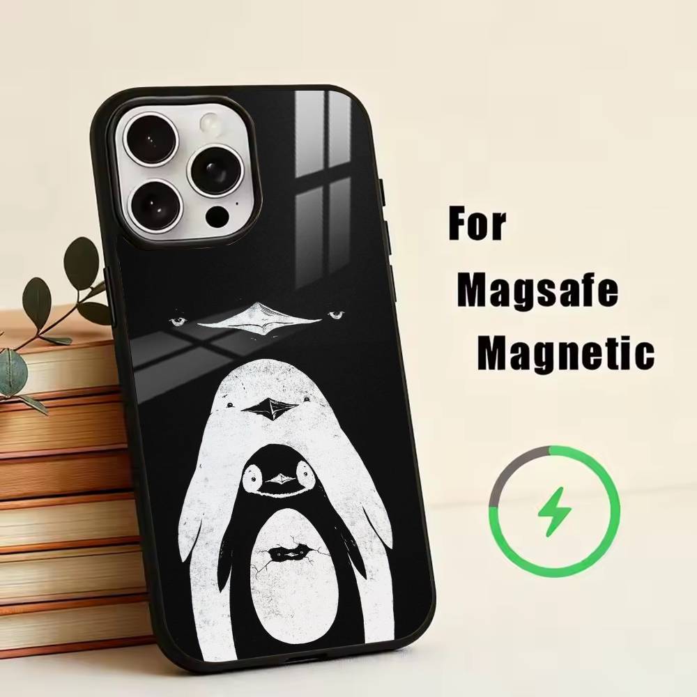 Penguin Kawaii Cute Cartoon  Phone Case For iPhone17,16,15,14,13,12,11 Plus,Pro Magnetic with Magsafe Wireless Charging