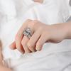 Sace Gems Set Creativo 1 Pezzo Anello in Lega di Rame Zircone Gioielli da Donna Promessa di Matrimonio Festa Regalo