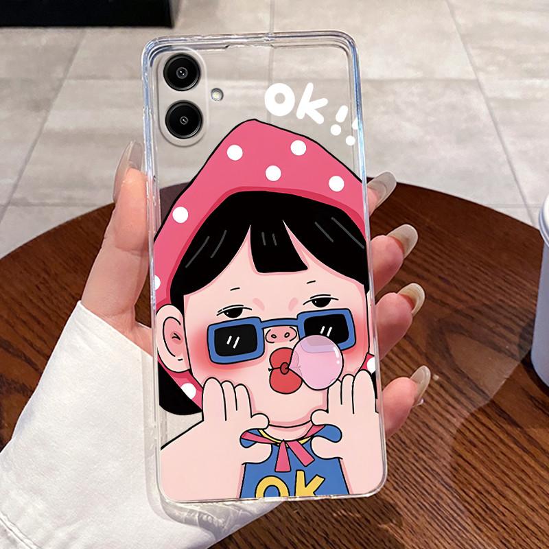 For Samsung Galaxy A07 4G 2025 Silicone Aesthetic Fashion Cute Cat Phone Case Transparent Soft TPU Casing SamsungA07 Back Cover