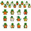 Unique Wood Embellishment Set of 24pcs Patrick's Day Doll Pendants for Holiday Decorations and Irish Celebrations