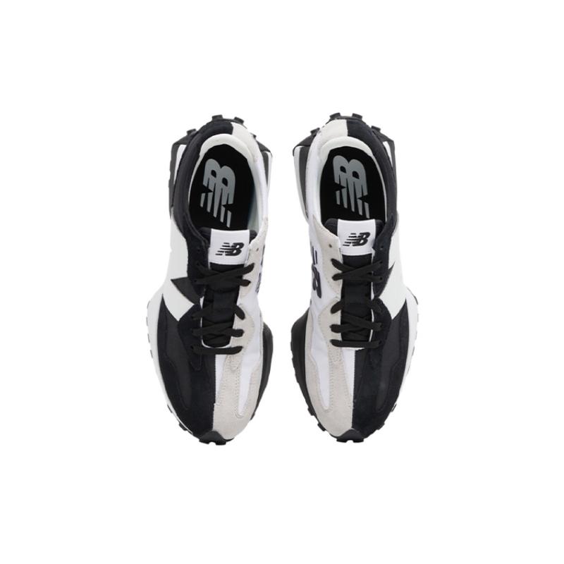 Foot Locker x New Balance NB 327 Cushioning Abrasion Resistant Breathable Low top Kids Lifestyle Shoes Black White Sneakers GS327BW1