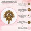Goldener Metall Sonne Dekorative Ganesha Wandbehang | Lord Ganesha Statue Wandkunst- Dekorative Schauobjekt für Wanddeko | Diwali Dekorationsartikel