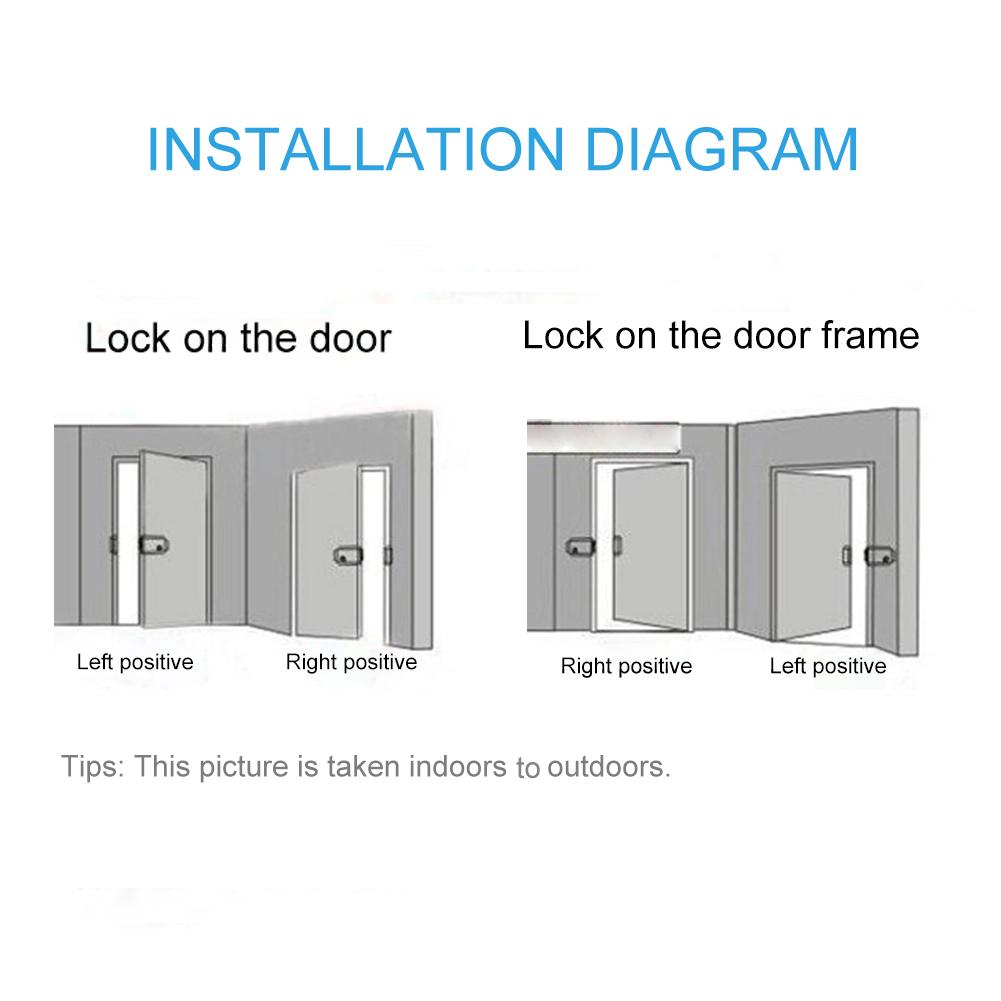 Dual Head Electric Control Door Lock Anti Theft Security Lock For Access Entry Left Positive