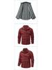 Autumn/Winter Denim Jacket with Turn-Down Collar and Flannel Plaid Shirt Coat