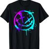 Evil Smile Face Water Color Splatter Silhouette Party T-Shirt