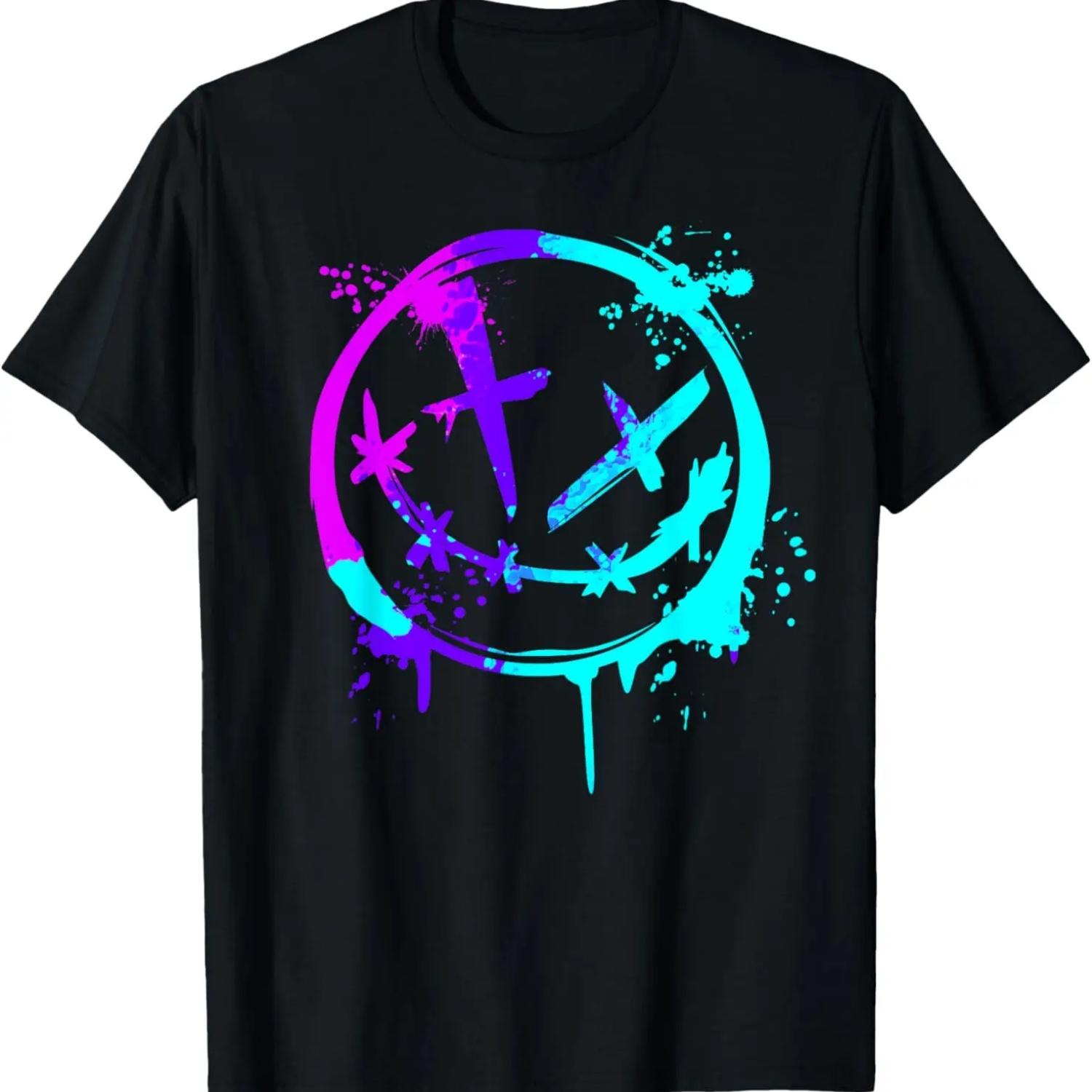 

Evil Smile Face Water Color Splatter Silhouette Party T-Shirt XXXXXL чёрный