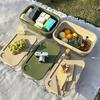 Garden Harvest Basket Foldable Portable Market Basket with Handle Camping Storage for Picking Outdoor Gathering Restaurant