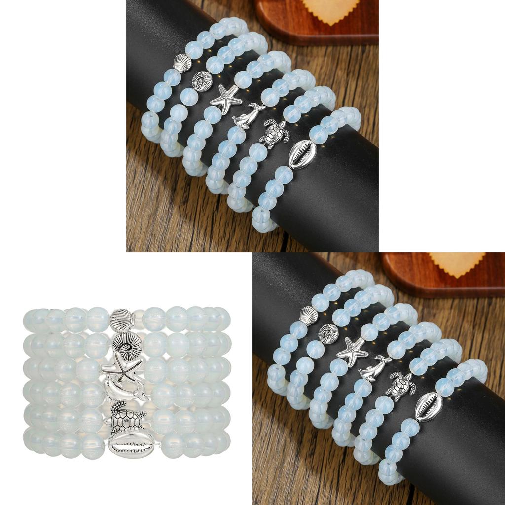 Bohemian Beaded Bracelet For Women Men Handmade Shell Beach Vacation Accessory