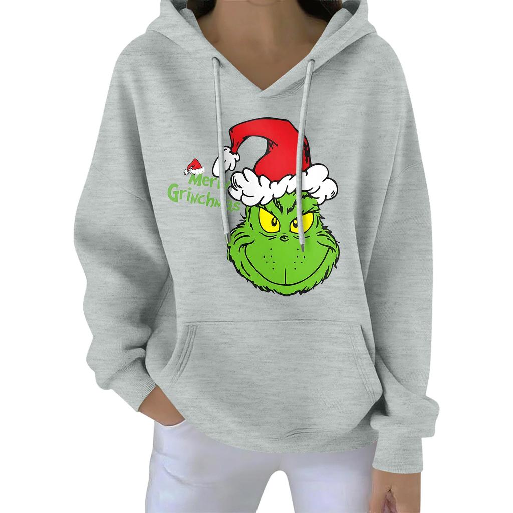 Women's Christmas  Hoodie Funny Cute Christmas Holiday Sweatshirt Pullover