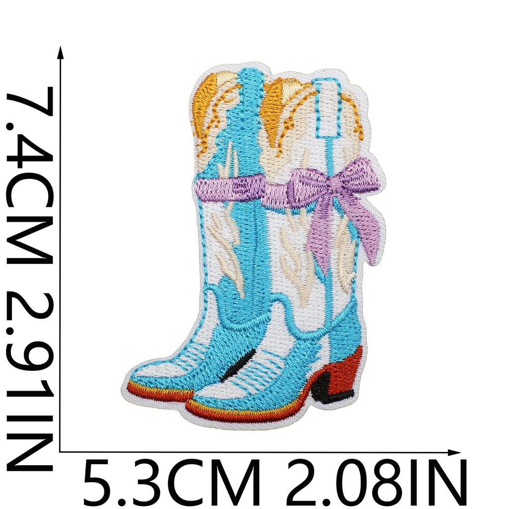 Horse Pentium Embroidery Cloth Sticker Western Denim Computer Embroidery Badge Fashion Girl Decoration Guitar Embroidery Badge Ironing