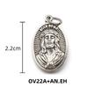 Reversible Metal Charms Necklace Bracelet DIY Accessories Philomena Our Lady Benedict Religious Figures Charms Catholic Figures