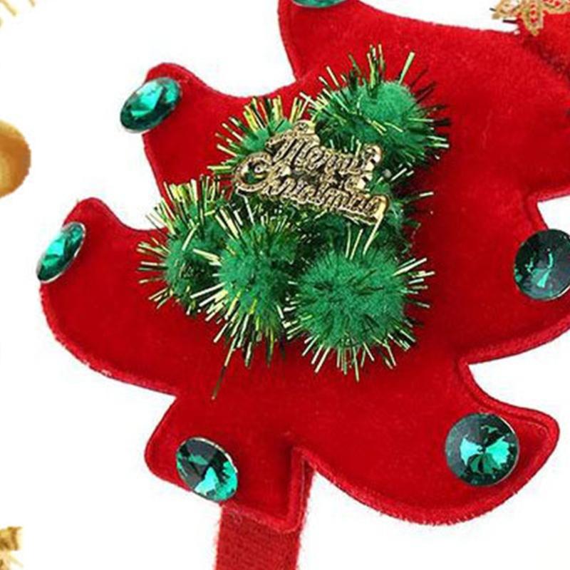 Christmas Decoration Plush Christmas Tree Headband Festival Celebration Headdress Christmas Hairhoop Party Accessories