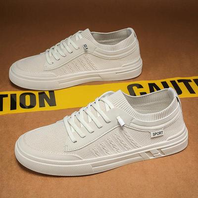 Summer Men's Mesh Breathable Slip-On Sneakers: Odor-Resistant Flyknit Driving Skate Shoes