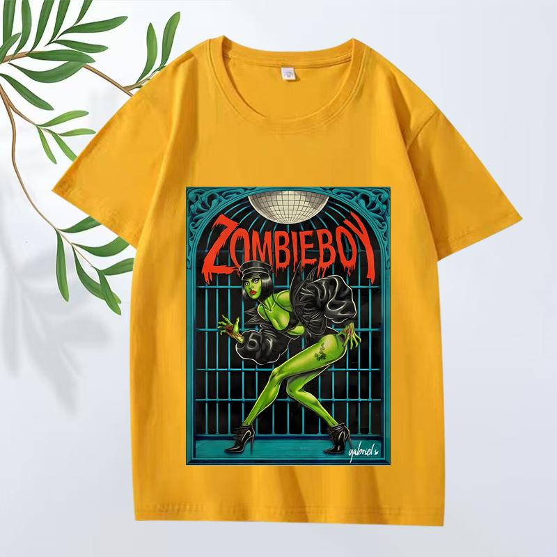 Zombieboy Essential graphics T Shirt men women Oversized 100% Cotton streetwear short sleeve Summer print Unisextops