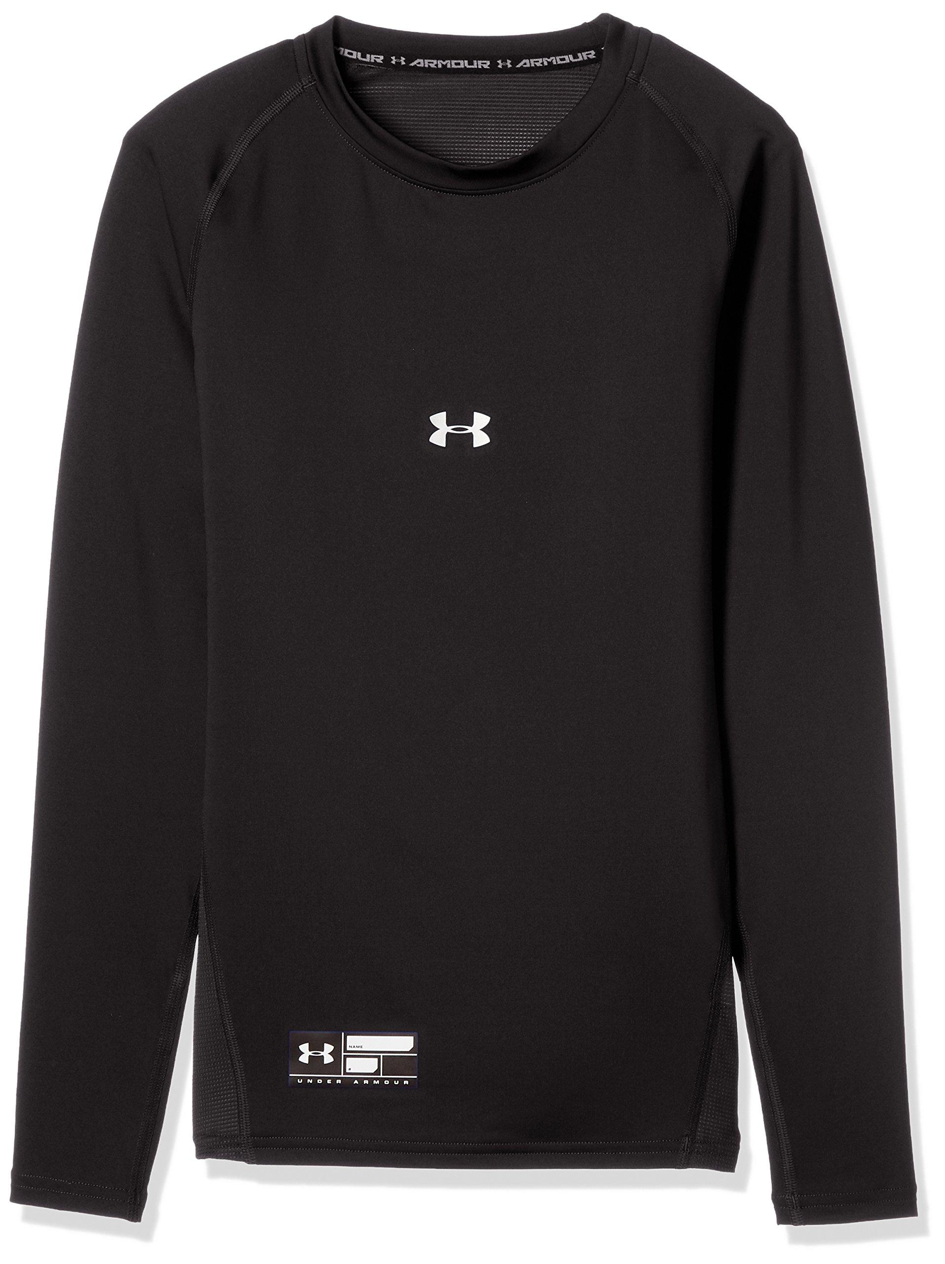 

Under Armour UA HG ARMOUR COMP LS CREW Japan Size Medium to Japanese size Shirt, Men s, Black/Silver, (equivalent M)