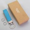 Belleterny Frosted Genuine Leather Keychain - Luxury Keyring Pendant with Logo Customization.