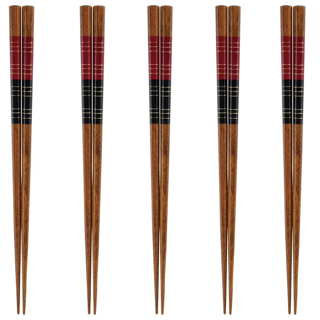 Glückliches Set von Made in PID3107 J-kitchens Essstäbchen, 5, Material Holz, Essstäbchen, Japan,