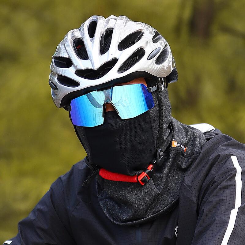 Masque intégral chaud Hiver Cyclisme Moto Moto Casque intégral pour Hommes Femmes Sports Anti-poussière Coupe-vent Écharpe Coiffure