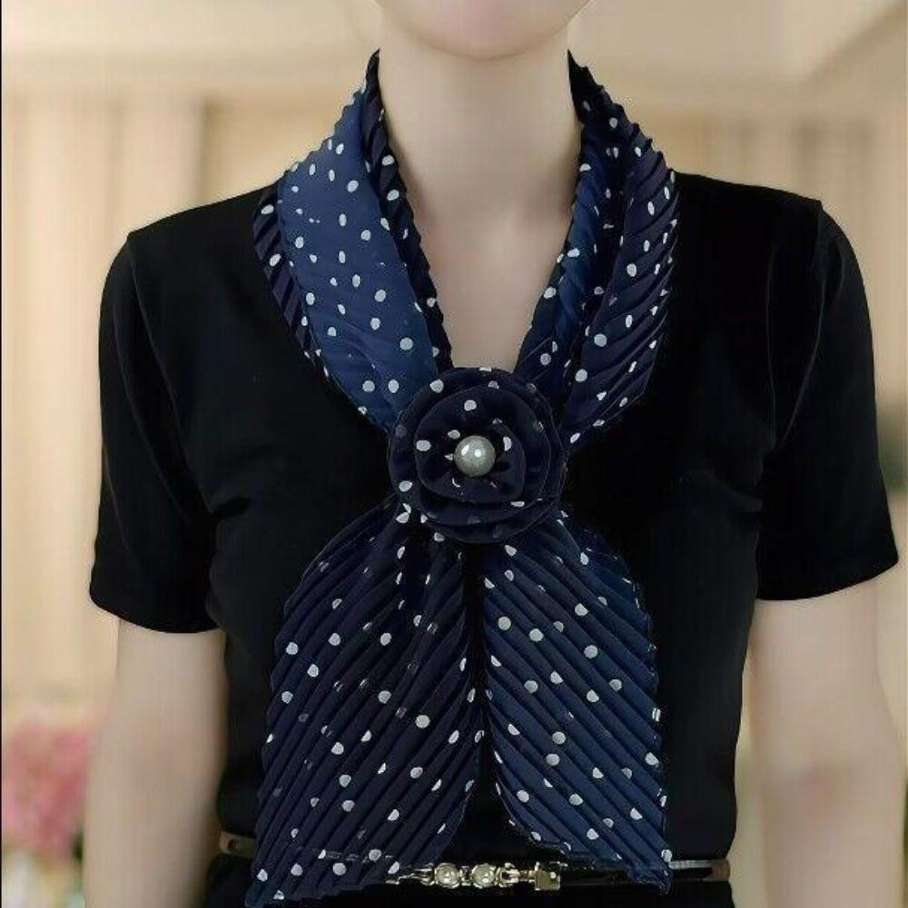 1Pc New Rose Collar Silk Scarf Women'S Fashion Versatile Neck Protection Warm Scarf Travel Women'S Small Silk Scarf