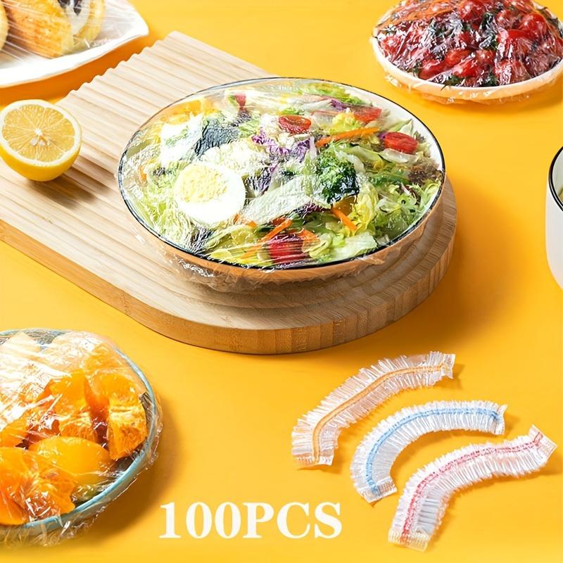 50/100/300pcs Food Wrap Covers PE Film Elastic Bowl Lid Disposable & Secure Keep Food Fresh & Delicious Perfect Kitchen Essential