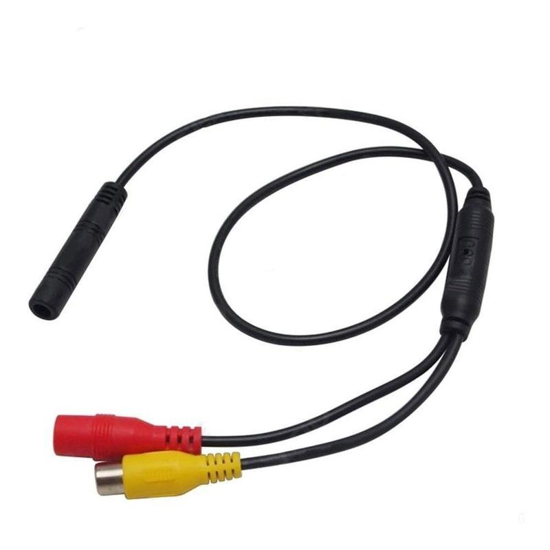 4-Pin Male To Female Car Reverse Backup Camera Connector RCA CVBS Wire Signal Power Adapter Harness 1Pc
