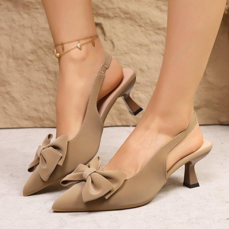 High-heeled Shoes, Headband Sandals, Women's Shoes, Large Size, Shallow Toe, Single Shoes, Thin Heel