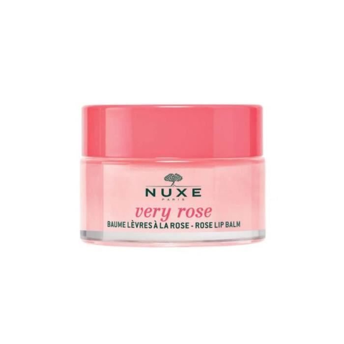 Baume À Lèvres - Nuxe - Very Rose - 15g - Hydratant - 100% Ingrédients Naturels - Réparateur