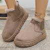 Foreign trade large size new 2025 autumn and winter snow boots women's warm solid color large size elastic band thick sole short cotton shoes batch