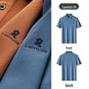 MONTAGUT Men's Summer Heavyweight Cool-Touch Mulberry Silk Cotton Blend Short-Sleeve Polo Shirt