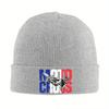 New French Motocross Beanie Hats Bonnet Hats Unisex Women Vintage Hippie Knitting Hat Winter Printed Elastic Caps