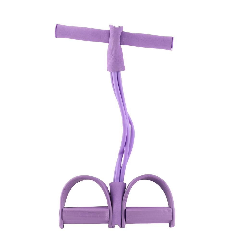 4 Tube Elastic Pull Rope Sit Up Training Pedal Resistance Band   Stretching Fitness Equipment