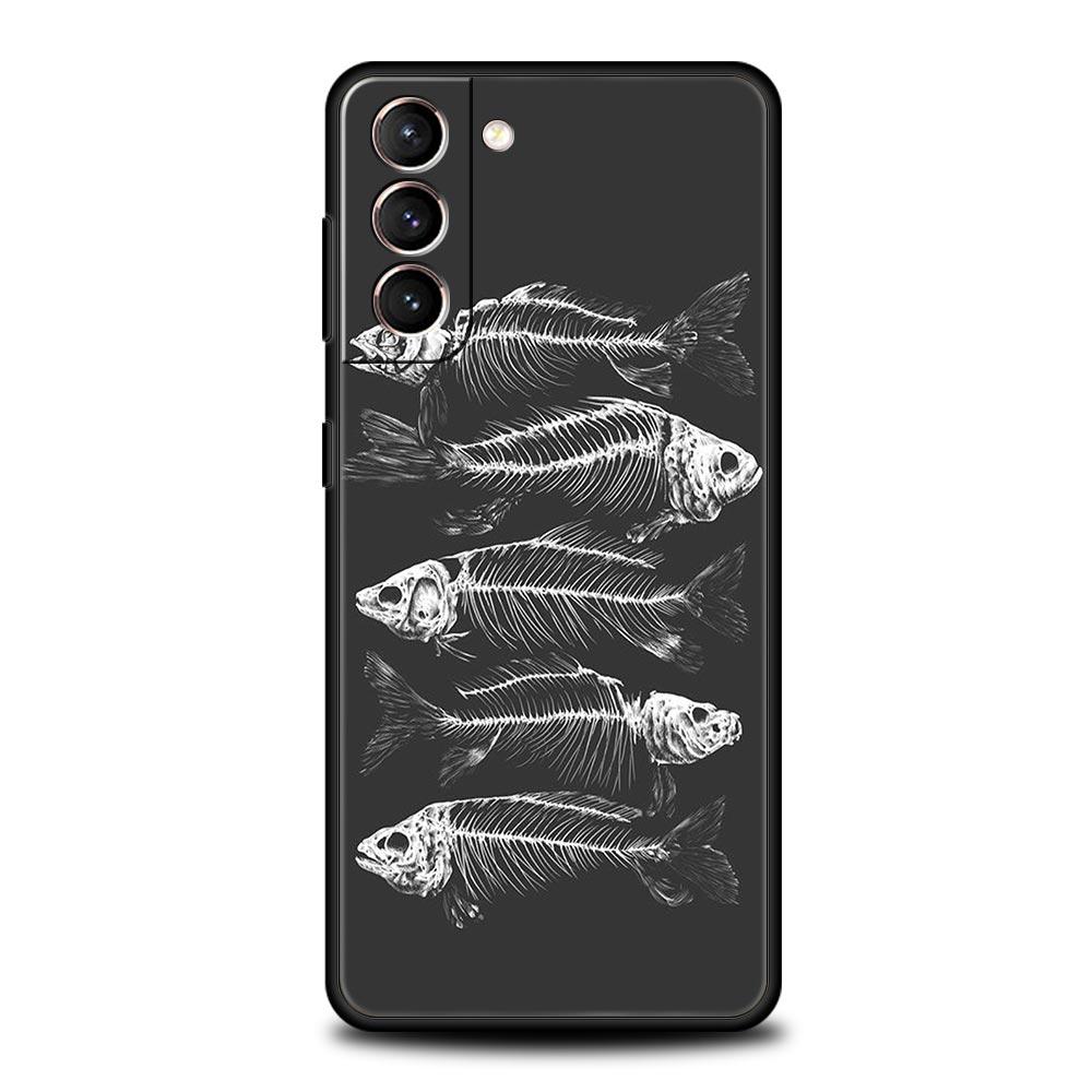 

Fish Bone Phone Case for Samsung Galaxy S26 S25 S24 S23 S22 S20 S21 FE Ultra S25 Edge Plus 5G Soft TPU Cover Fundas Capas Bags s23 Ultra