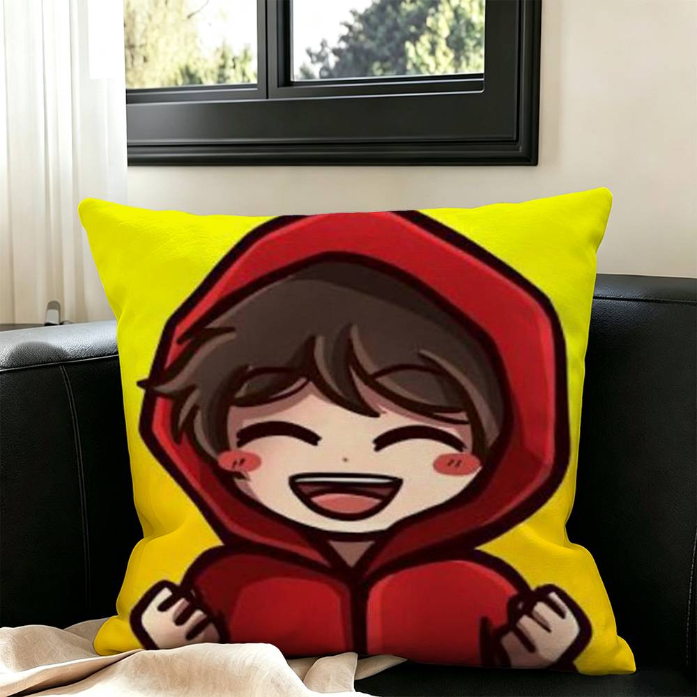 Cute O-Omz C-Crew Pillow Case Square Double-Sided Sofa Cushion Cover Bedroom Bedside Pillow