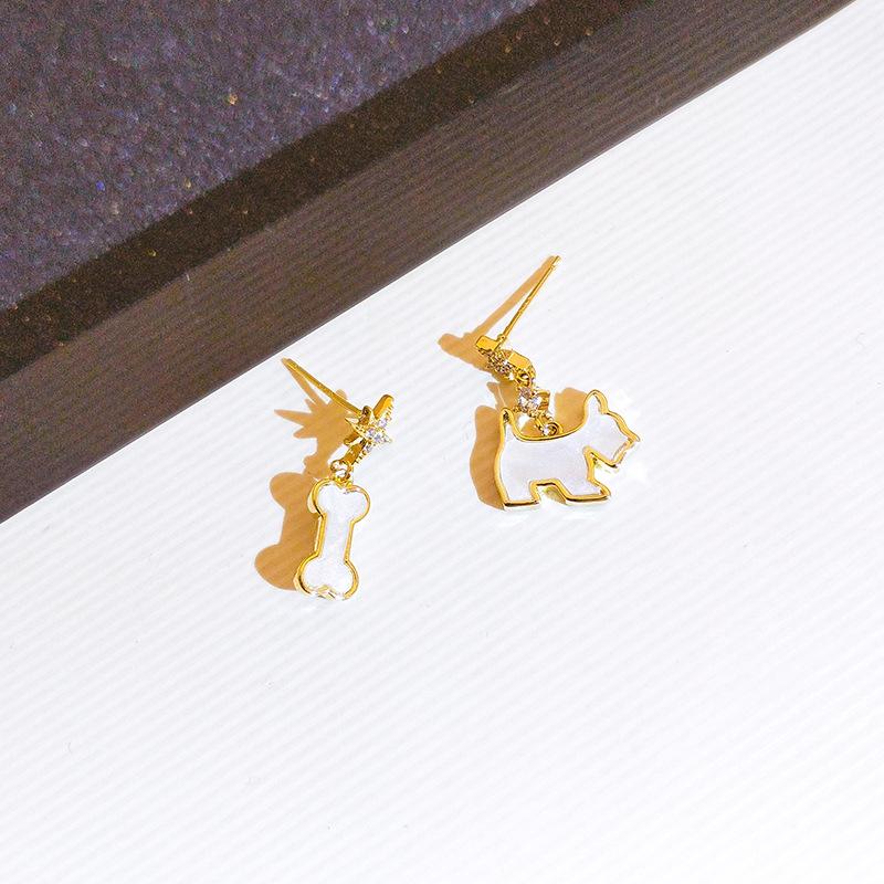 Silver Needle Earrings for Women  Korean Dongdaemun Creative Earrings  Cartoon Animal Earrings  Students Versatile Long Earrings