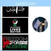 علم فلسطين livesmatter 90*150 سم لافتة بوليستر
