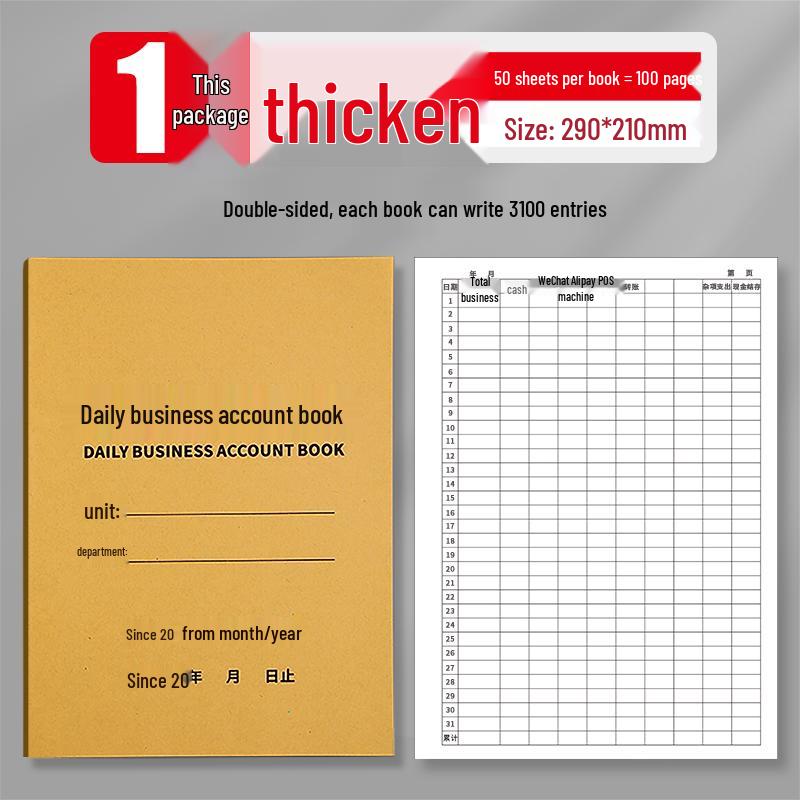 Daily Business & Inventory Ledger for Restaurant and Supermarket