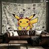 Pokemon Wall Tapestry Aesthetic Wall Hanging Printed Fabric Blanket Decorative Tapestries For Bedroom Living Room Home Decor