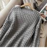 7703 Autumn/Winter New Fashion Cozy Cable Knit Sweater & Wide-Leg Pants Set